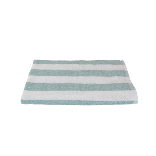 Fibertone Terry Pool Towel, Blended End Hem, 30x70, 15.0 lbs/dz, Seafoam Stripe